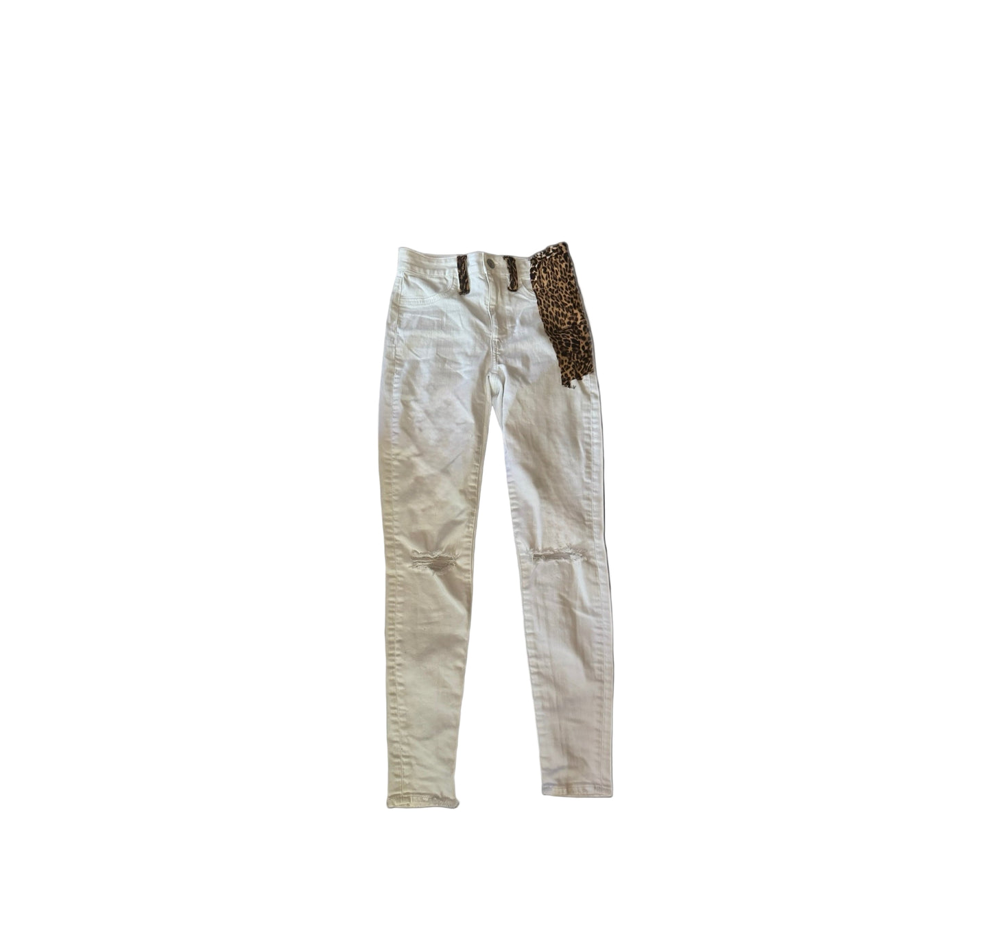 White Leopard Skinny Denim