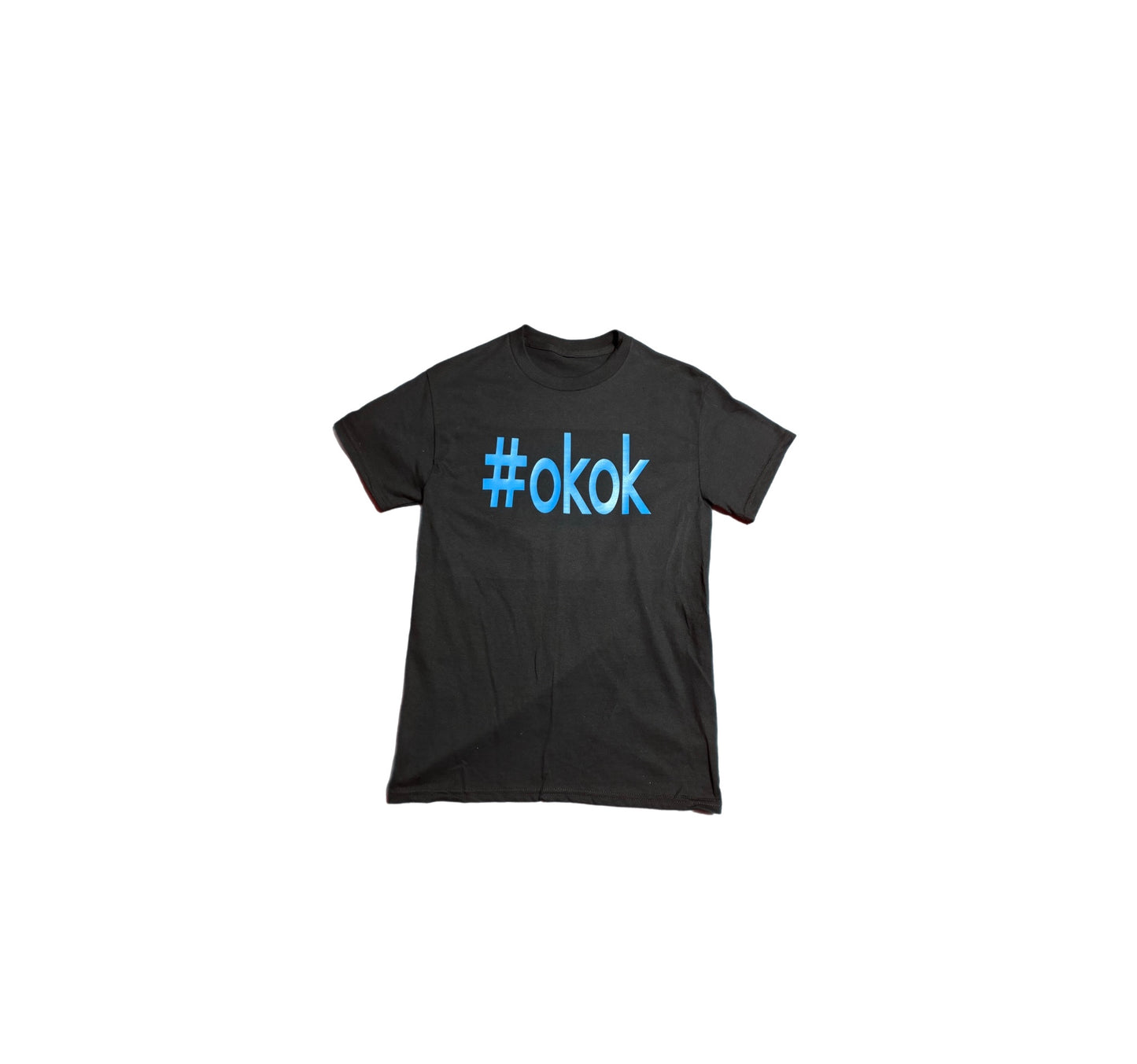 blue #okok t-shirt