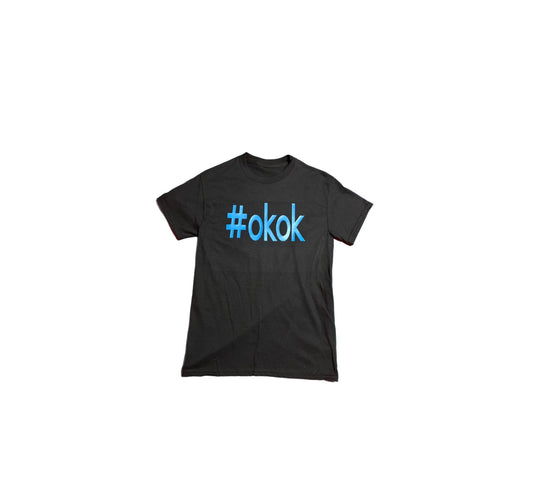 blue #okok t-shirt