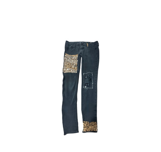 Leopard Stitched Jeggings